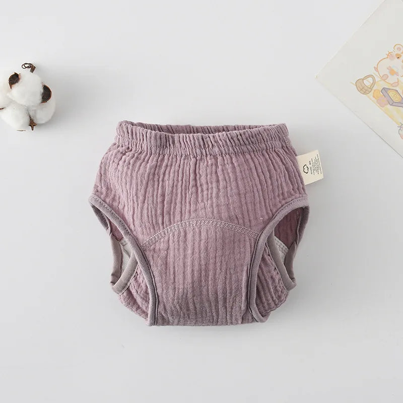 Breathable Baby Training Pants Waterproof Diapers Cotton Gauze Washable Nappies 8 Layer TPU