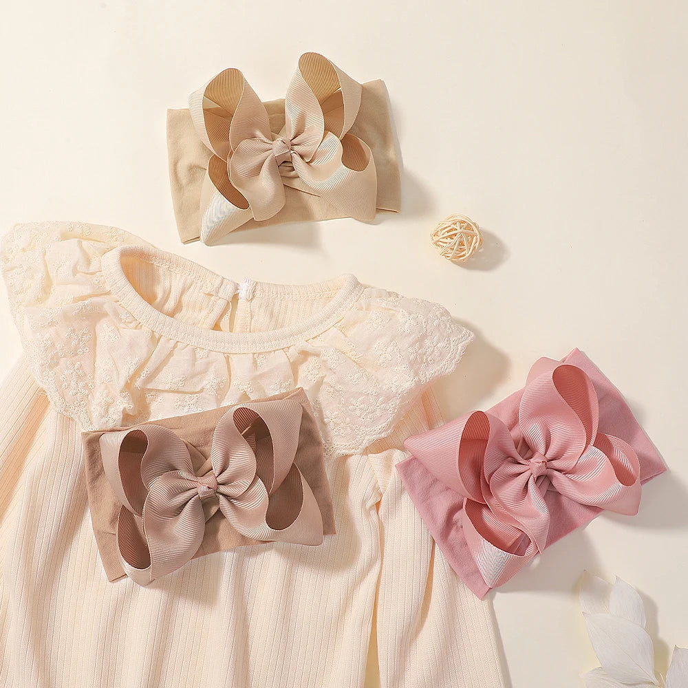 6/20PCS Soft Baby Headbands with 4.5 Inches Hair Bows Headwraps for Baby Girl Head Band Newborns Hair Accessories Hair Band