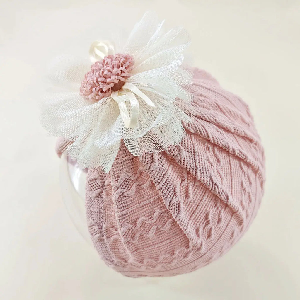 2pcs/set Newborn Elastic Turban Hat set Baby Girls Bow Cap Socks Set Baby Accessories Short Tube Sock Infant Indian Caps