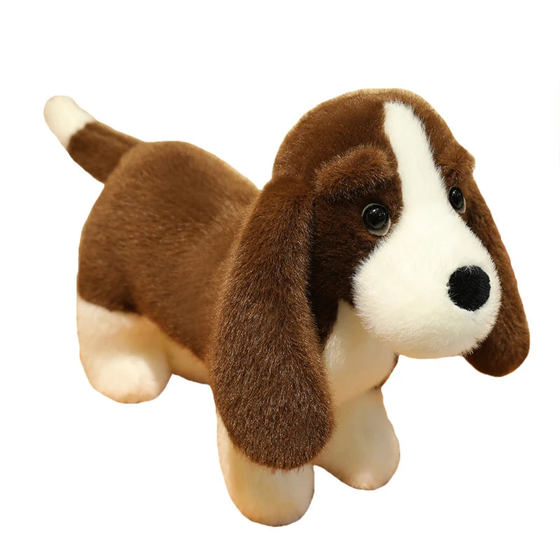 35cm Adorable Dachshund Plush Toy Soft Lifelike Standing Cartoon Dog Funny Room/Desktop Decor Kid Gift