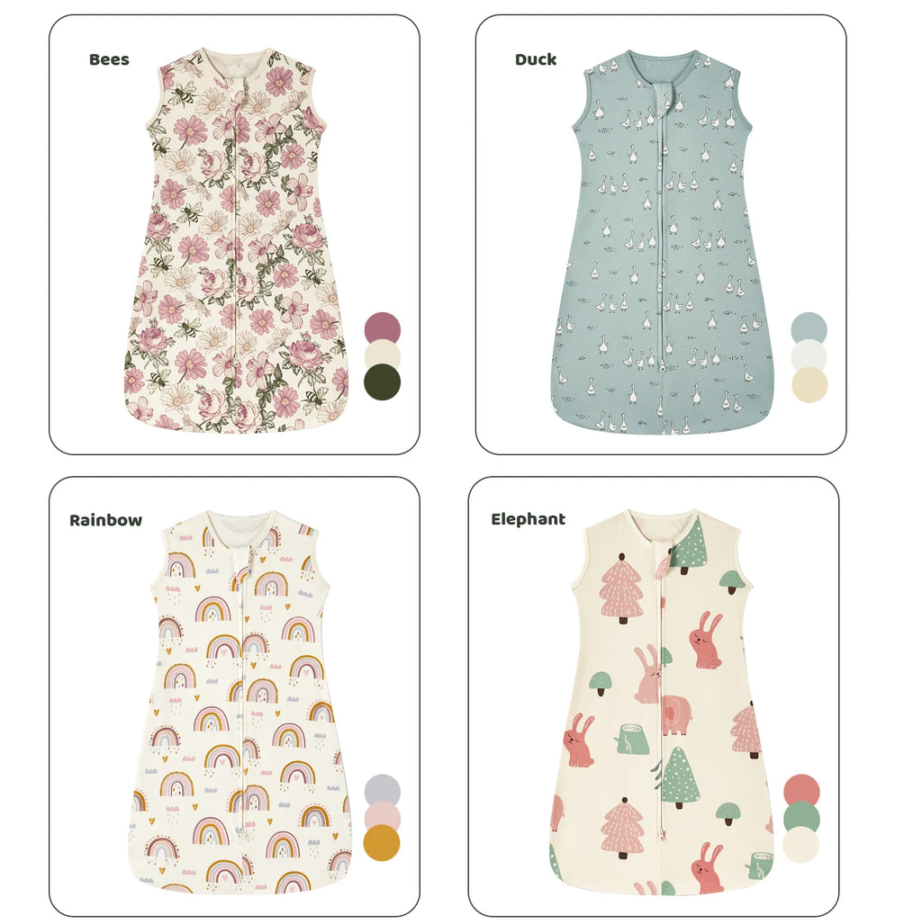Sleeveless Vest Baby Sleeping Bag Cotton Thin Breathable Pajamas Anti-Kicking Cocoon for Newborn Envelope Sleep Sack Bedding