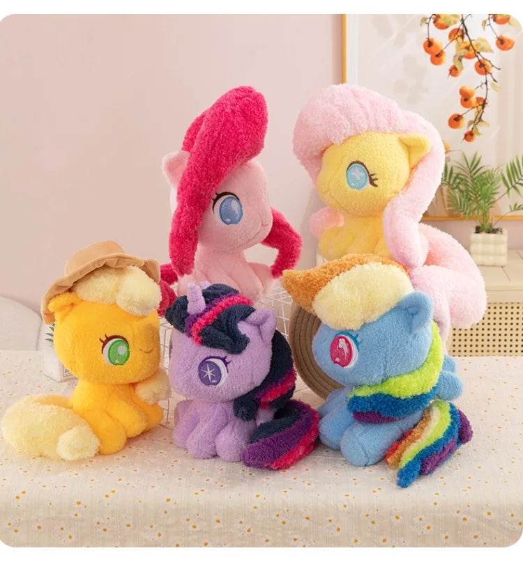 My Little Pony Plush Toy 28cm Cute Pony Stuffed Doll Soft Huggable Rainbow Pinkie Pie Birthday Gift Collection