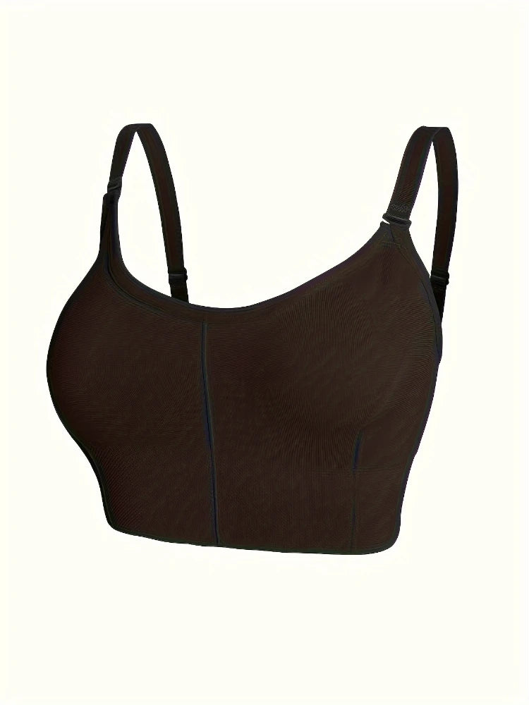 Women Bra Plus Size Seamless Brassiere Breathable Wire Free Bralette Underwear Comfortable Active Padded Brassiere Crop Top