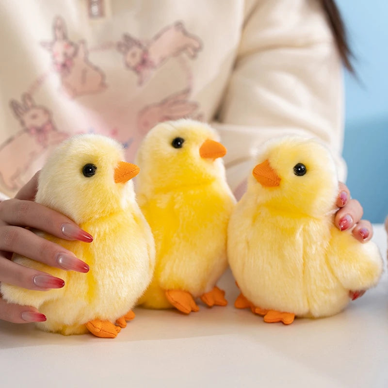 Hot Realistic Doll Yellow Plush Toy Artificial Animal 13cm Collection Toy Simulation Chick Doll Animal Stuffed Kid Birthday Gift