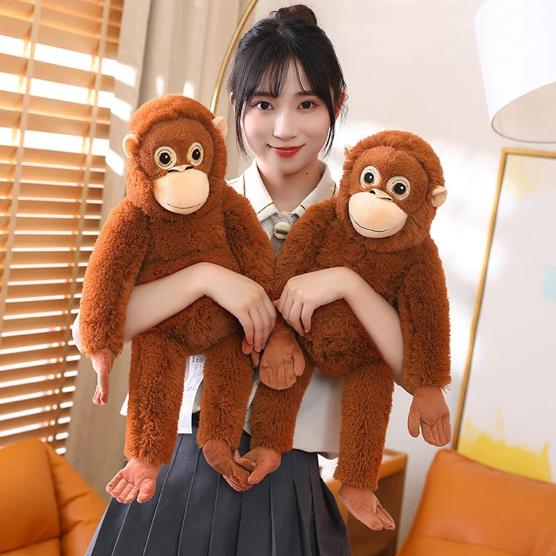 Hot 60cm Cartoon Gorilla Plush Toy Chimpanzees Monkey Soft Stuffed Doll Backpack Car Bag Room Decor Children Toy Christmas Gift