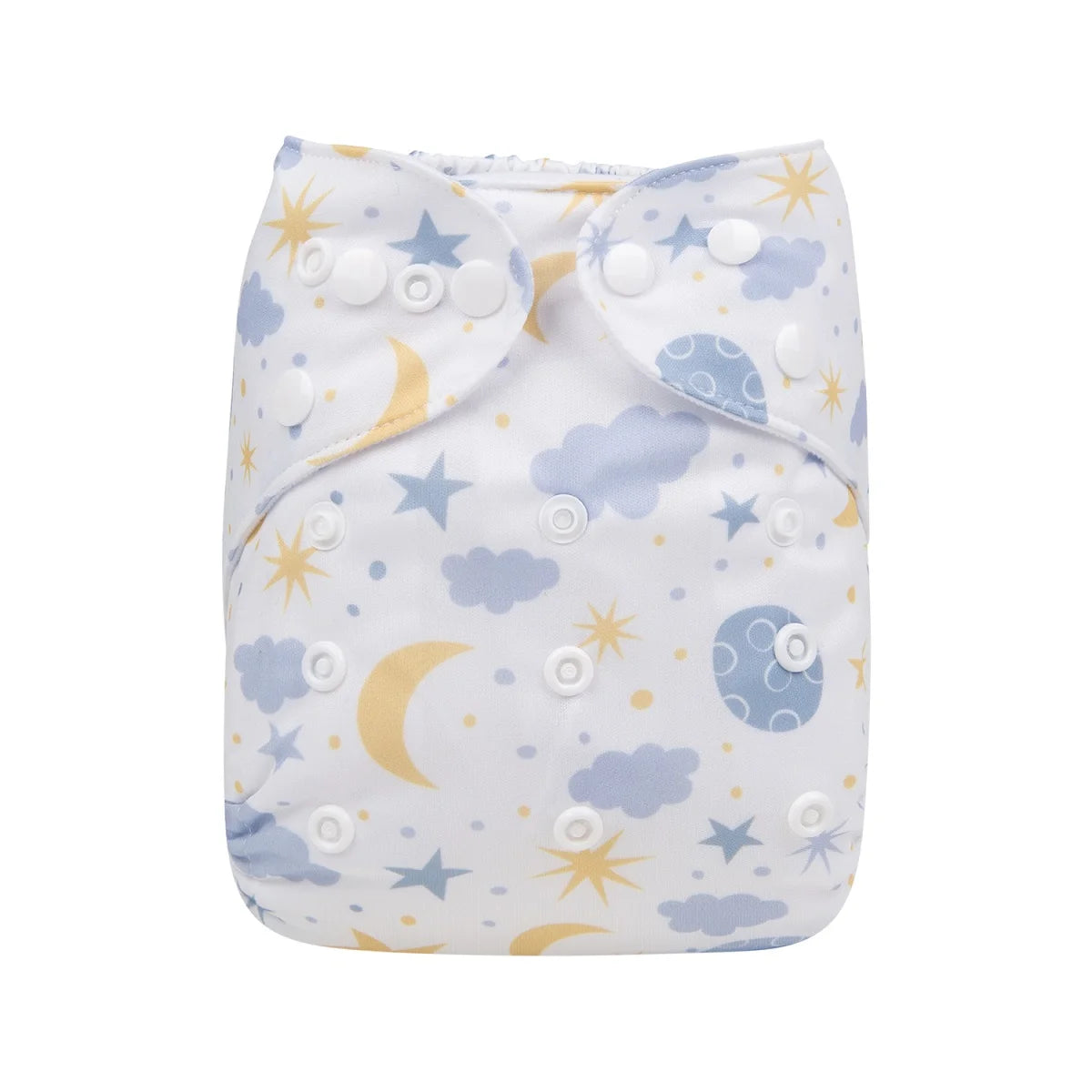 ALVABABY Modern Cloth Nappy One Size Pocket Diaper Shell With Snaps Adjustable Polyester For 3kg To 15kg