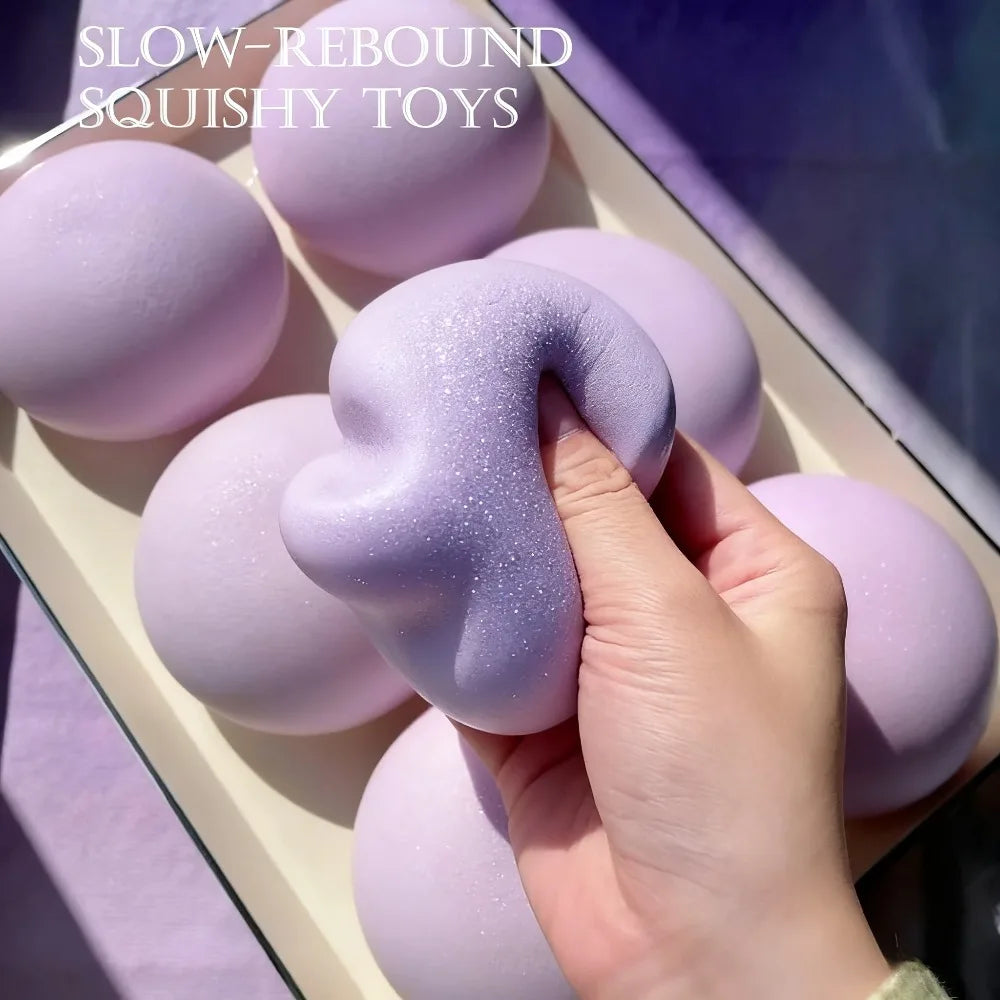 Squishy Simulated Bread Squeeze Toy Soft Stress Relief Slow Rising Sensory Fidget for Anxiety ADHD Autism Gifts for Kids Adults