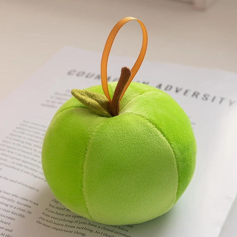Delicate Cute Mini Apple Plush Toys Stuffed Colorful Lifelike Apple Pretty Hanging Fruit Toys Lovely Christmas Tree Decor