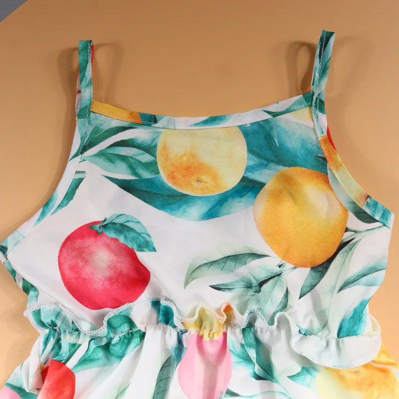 Summer Long Dress Robe Femme Casual Family Matching Outfits Boho Children's Clothing Beach Mother Daughter Dress Vestidos