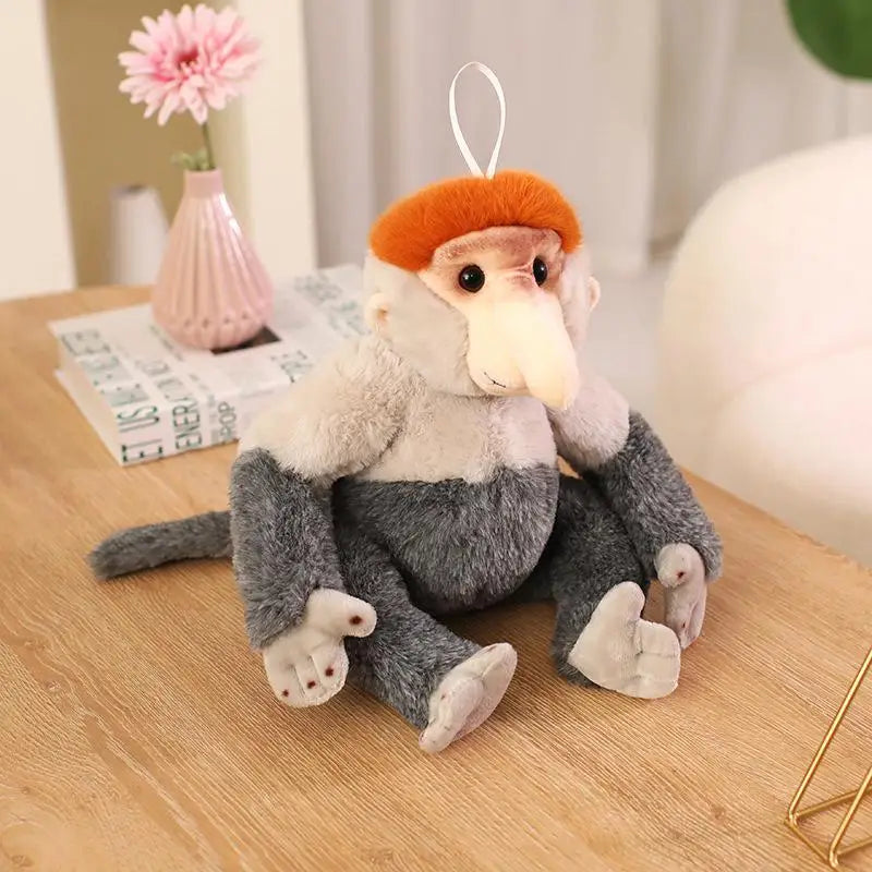 Proboscis Monkey Plush Toys Soft Dolls Pillow - Creative Cartoon High-Quality Baby Comfort Gift for Birthday Or Valentine's Day