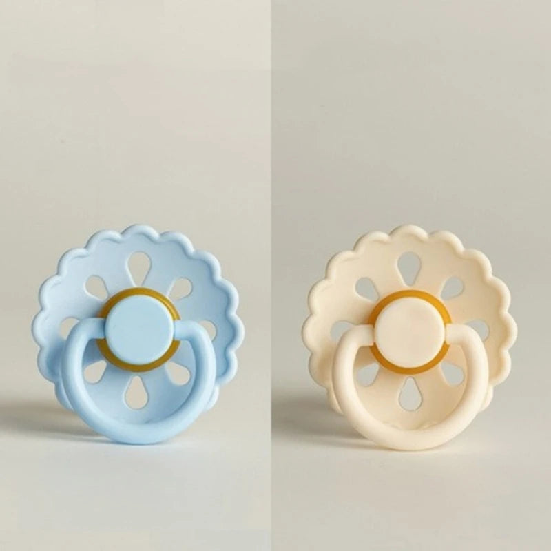 Soothing Pacifier for Newborns Flower Shaped Nipple for 0 to 6M Baby Boys Girls