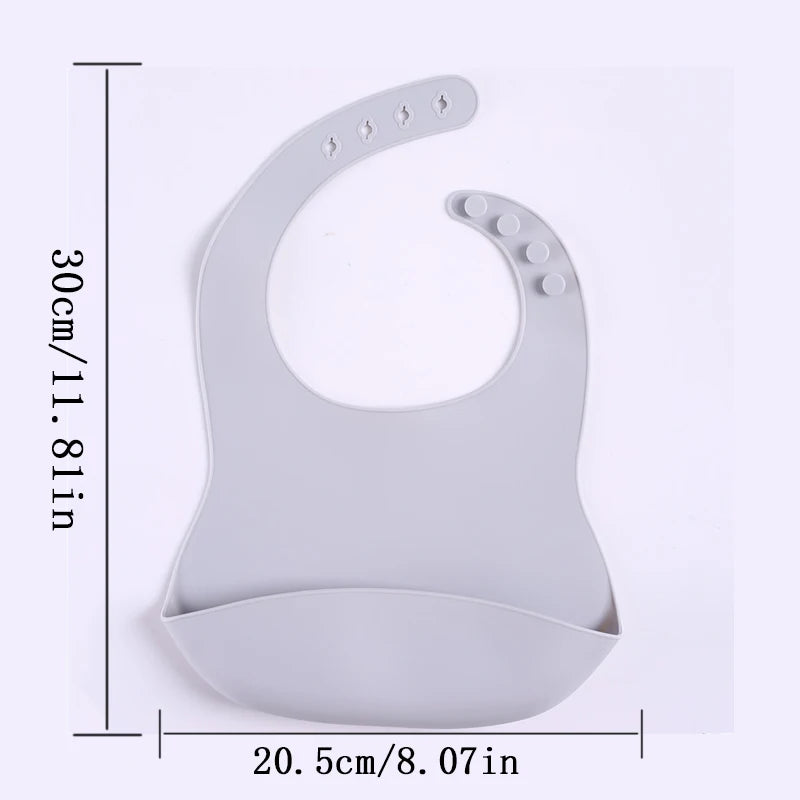 Personalized Name Print Baby Bib Silicone Drool Catcher Easy Clean Boys Girls Holiday Gift Suitable for Infants