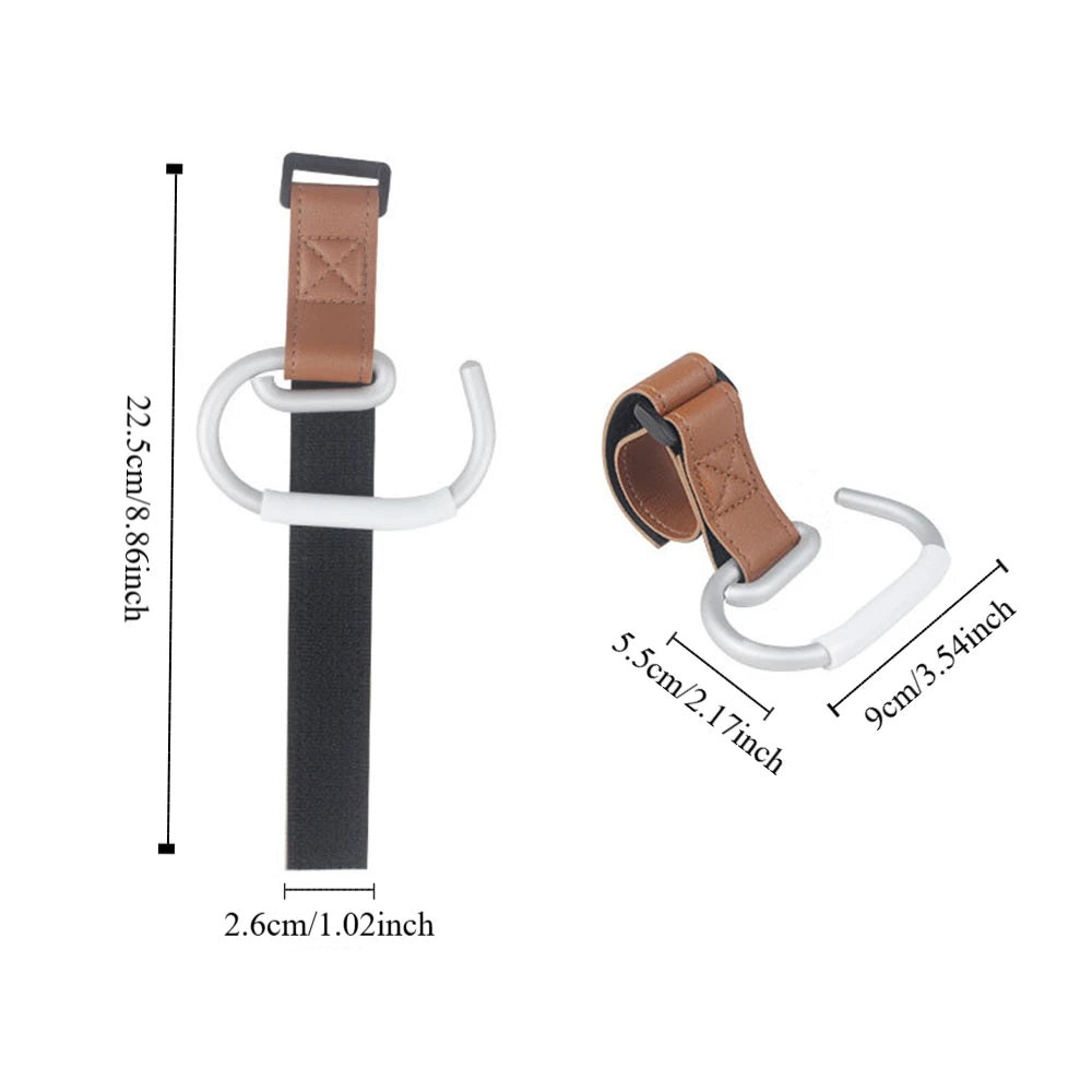 PU Baby Stroller Hooks Solid Color Cart Organizer Hanging Hook Stroller Accessories Cartoon Stroller Accessories Baby