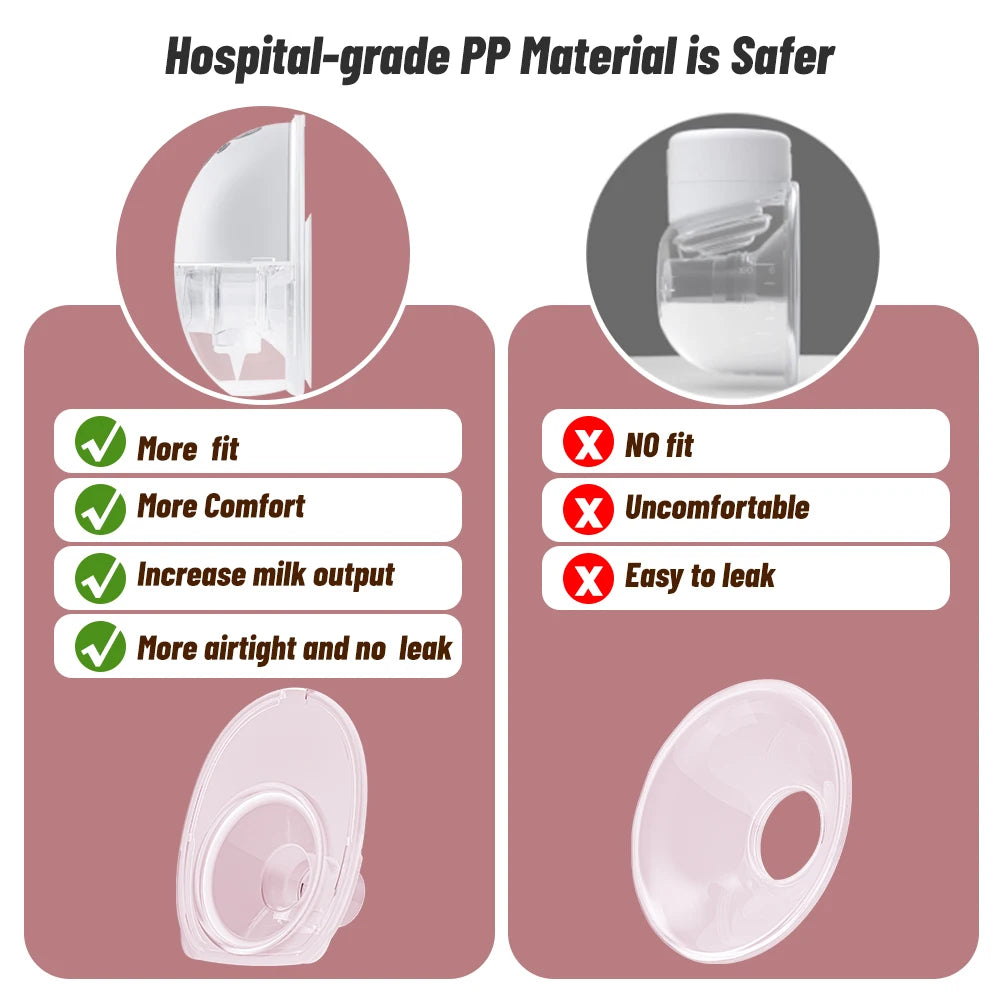 STLF BPA-Free Hands Free Silicone Wireless Electric Breast Pump Wearable Breast Milk Pump for Baby Feeding With/ without APP