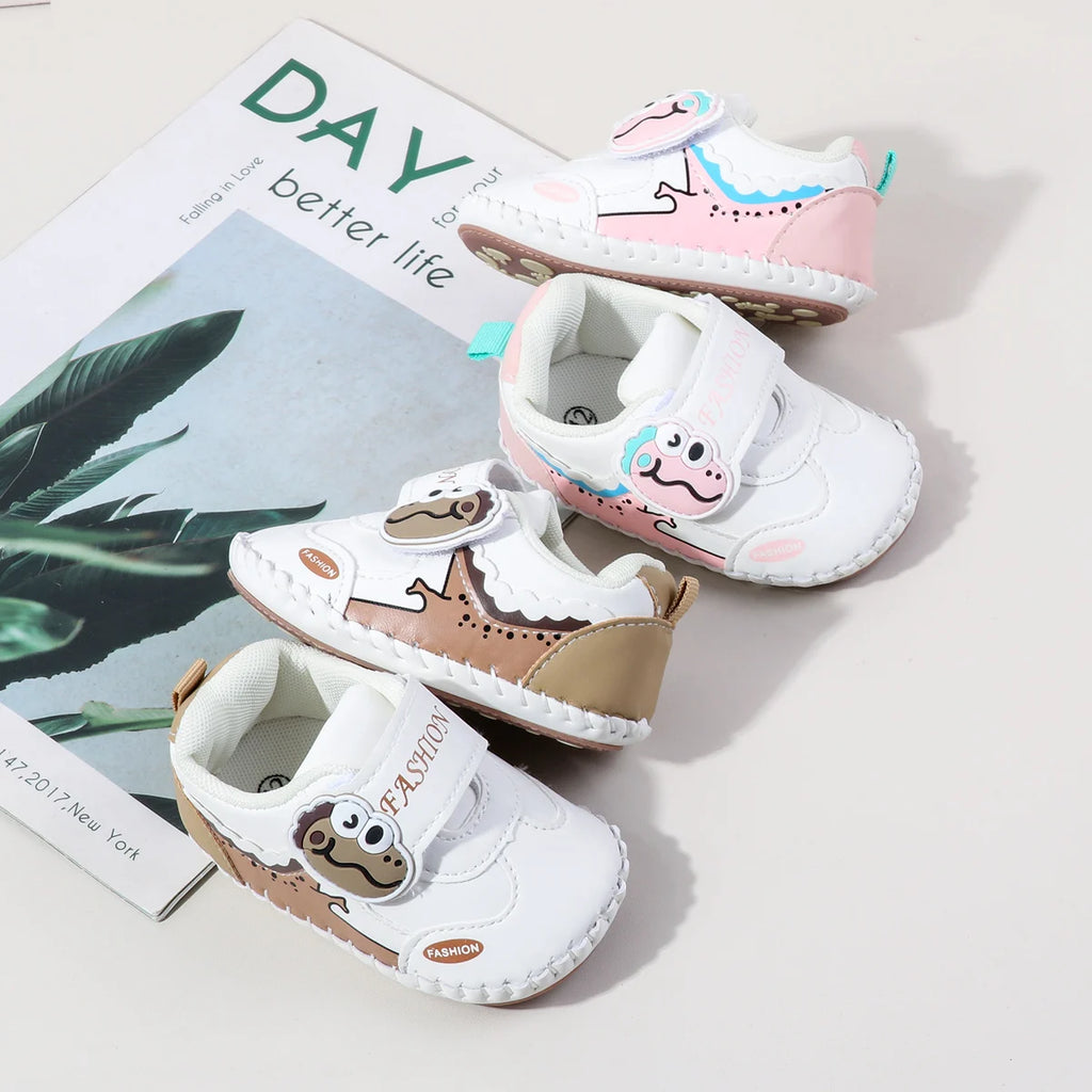 Spring And Autumn Baby Boy's And Girl's Toddler Shoes 0-18 Months High Quality PU Leather And Soft TPR Sole Baby Sneaker