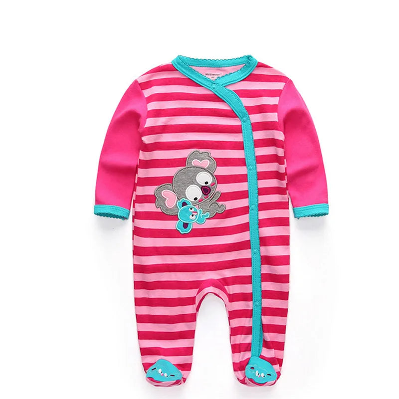 1-Piece Fashion Classic Long Sleeve Causal Baby Boy Girl Rompers Soft Unisex Newborn Jumpsuits 0-12 Months Clothing