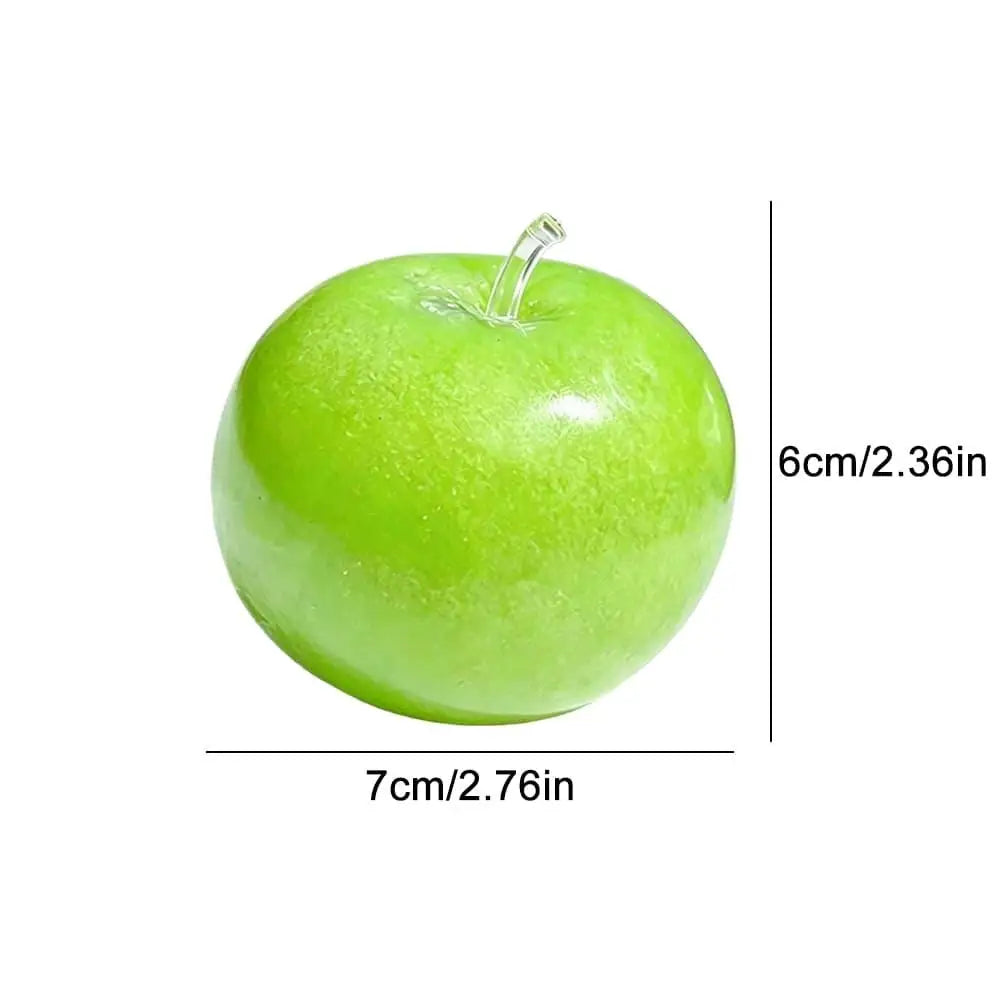 1/2/3/5PCS Realistic Artificial Green Apple Squishy Toy Soft Slow Rebound Stress Relief Squeeze Toy For All Ages Desktop Decor