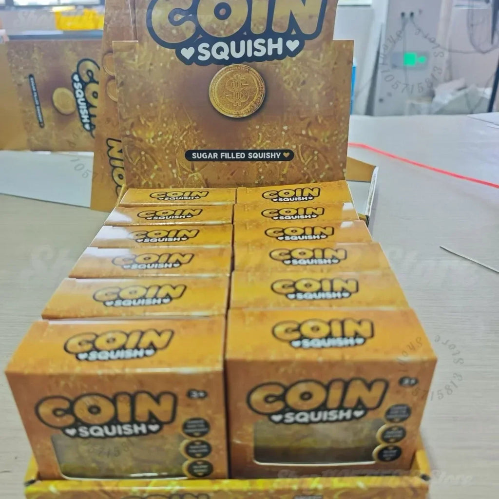 ///Dollar Gold Coin Squishy Slow Rising Stress Relief Fidget Toy Large Size Soft PU Squeeze Toy Funny Wealth Themed Desktop Gift