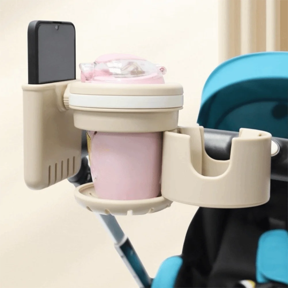 Large Caliber Baby Stroller Cup Holder Adjustable Easy To Install Kids Cup Stand Anti-slip Phone Holder