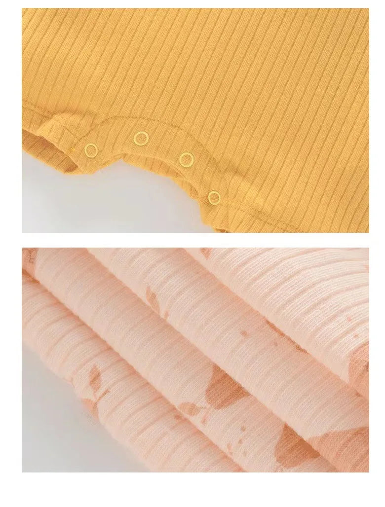 2-Pack Cute Baby Girl Sleeveless Bodysuits Fashion Lovely Newborn Girl Onesies Summer Infant Clothes