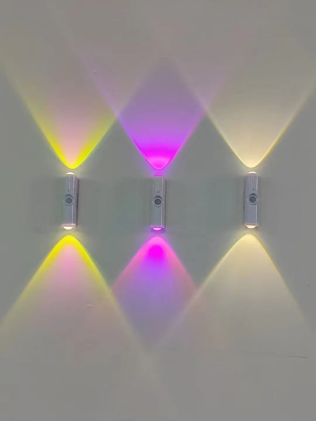 LED Night Lights Double-head Sunset Wall Lamp Motion Sensor RGB Ambient Light Magnetic USB Rechargeable Party Corridor Closets