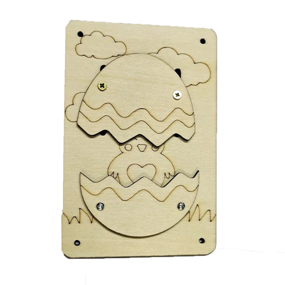 DIY Busy Board Montessori Educational Toys Animal Slide Zipper Numeric Letter Cloud Wood Chip Graphic Pairing Wooden Parts Gifts