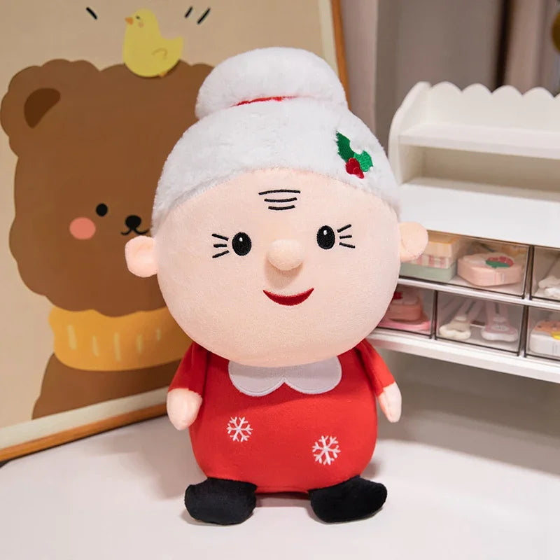 Aurora World Santa Claus Elk Snowman Gingerbread Man Plush Toys Set Model 001 Decorative Christmas Gift For Children