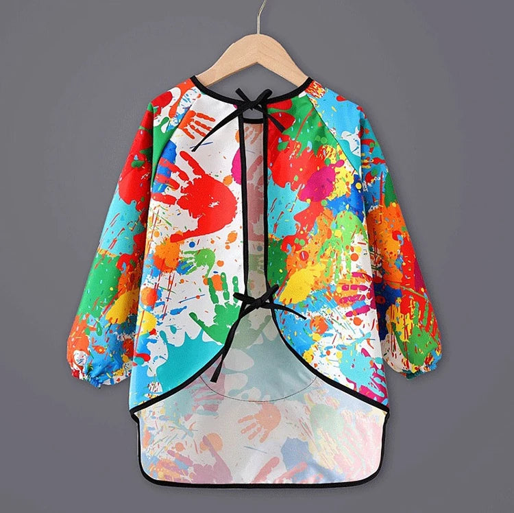 Art Apron Children's Apron - Waterproof Long Sleeved Cover Paint Apron for Children, Kindergarten Art Painting WQ005
