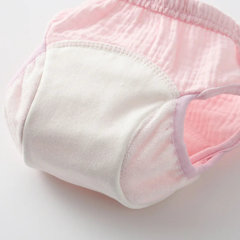Breathable Baby Training Pants Waterproof Diapers Cotton Gauze Washable Nappies for Toddler Children Toilet Training Study Pants