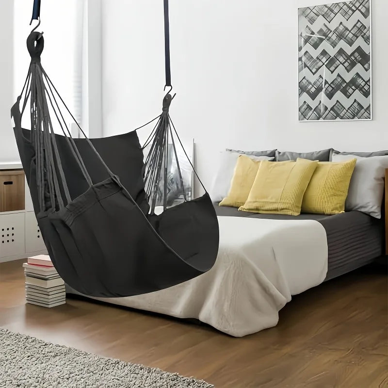 Leisure Fabric Hammock Swing Chair with Storage Bag