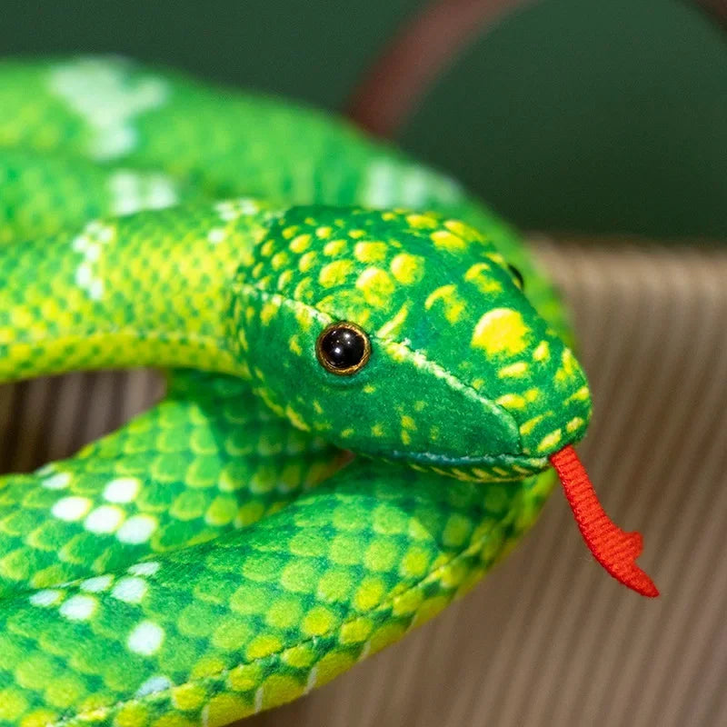 Hot Children's Simulated Snake Plush Toy Prank Play Props Creative Cartoon Doll Boy Gift Soft Fabric Home Garden Decor