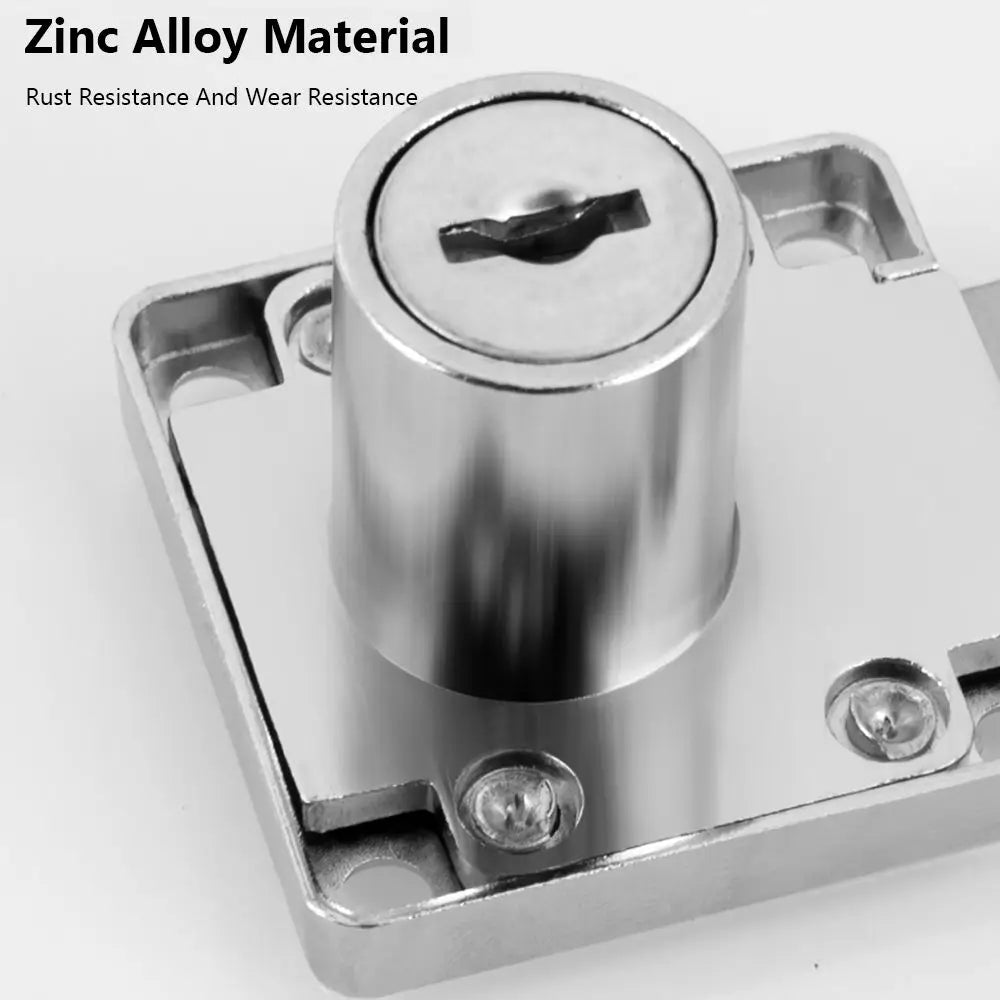 Office Burglarproof Zinc Alloy Cabinet Locker Wardrobe 2 Keys Drawer Lock