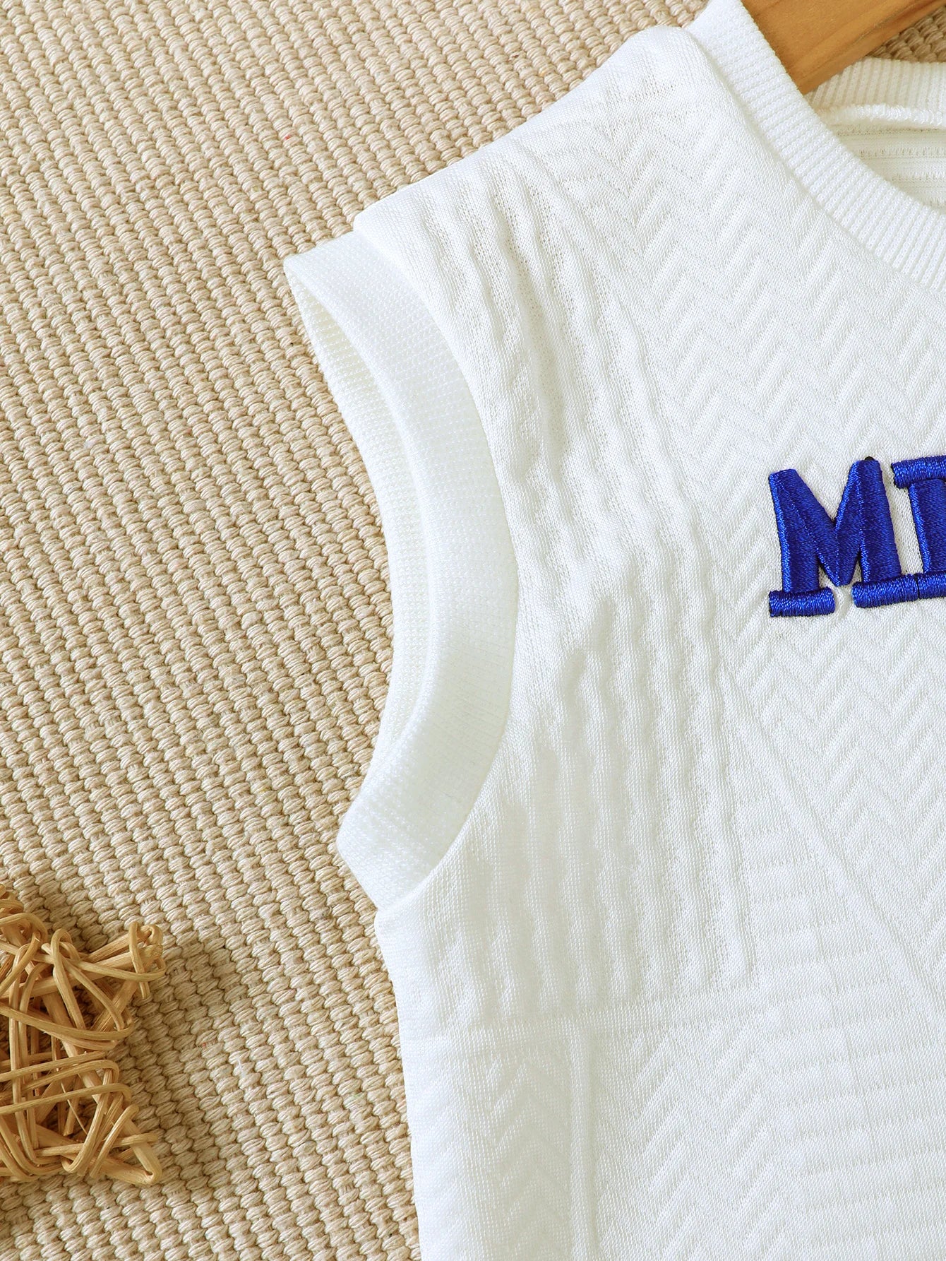 2Pcs Male Baby Sports Style White Letter Sleeveless+Shorts Set 0-4 Year Old Boys Summer Casual Set for Handsome little Boy