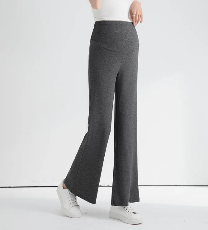 Pregnant Woman Maternity Straight Knitted Trousers With Adjustable Waist 2026 Autumn