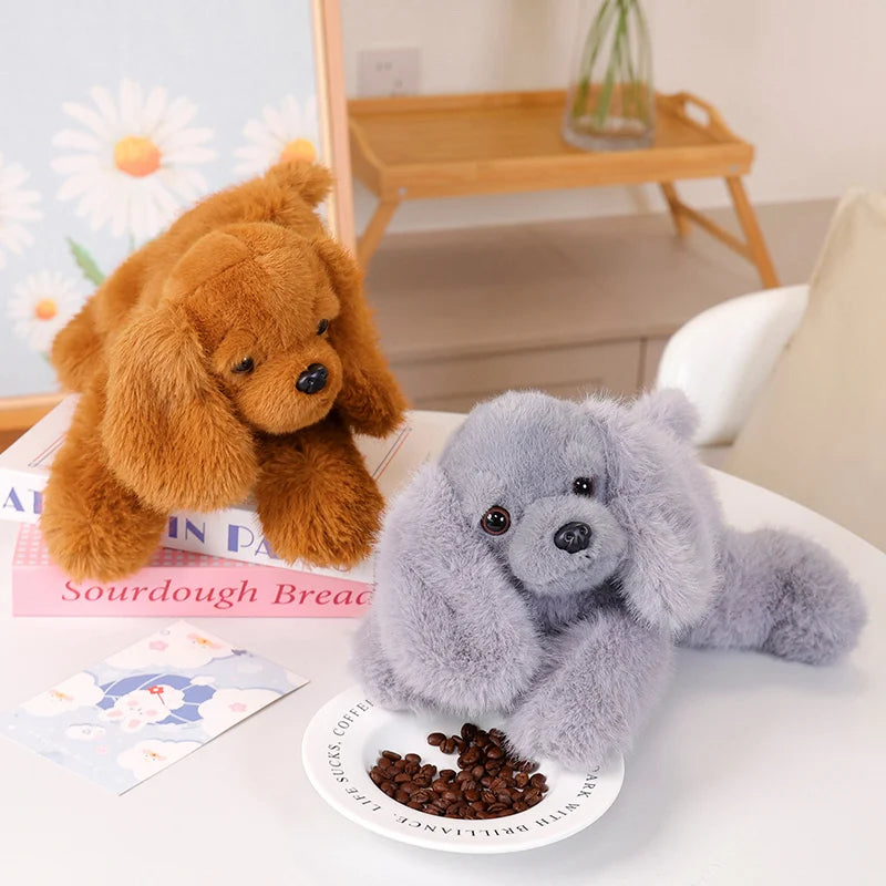 Nice 1pc 30cm Cute Lying Dog Plush Toy Kawaii Black Puppy Pillow Stuffed Soft Doll Lovely Birthday Gift for Ages