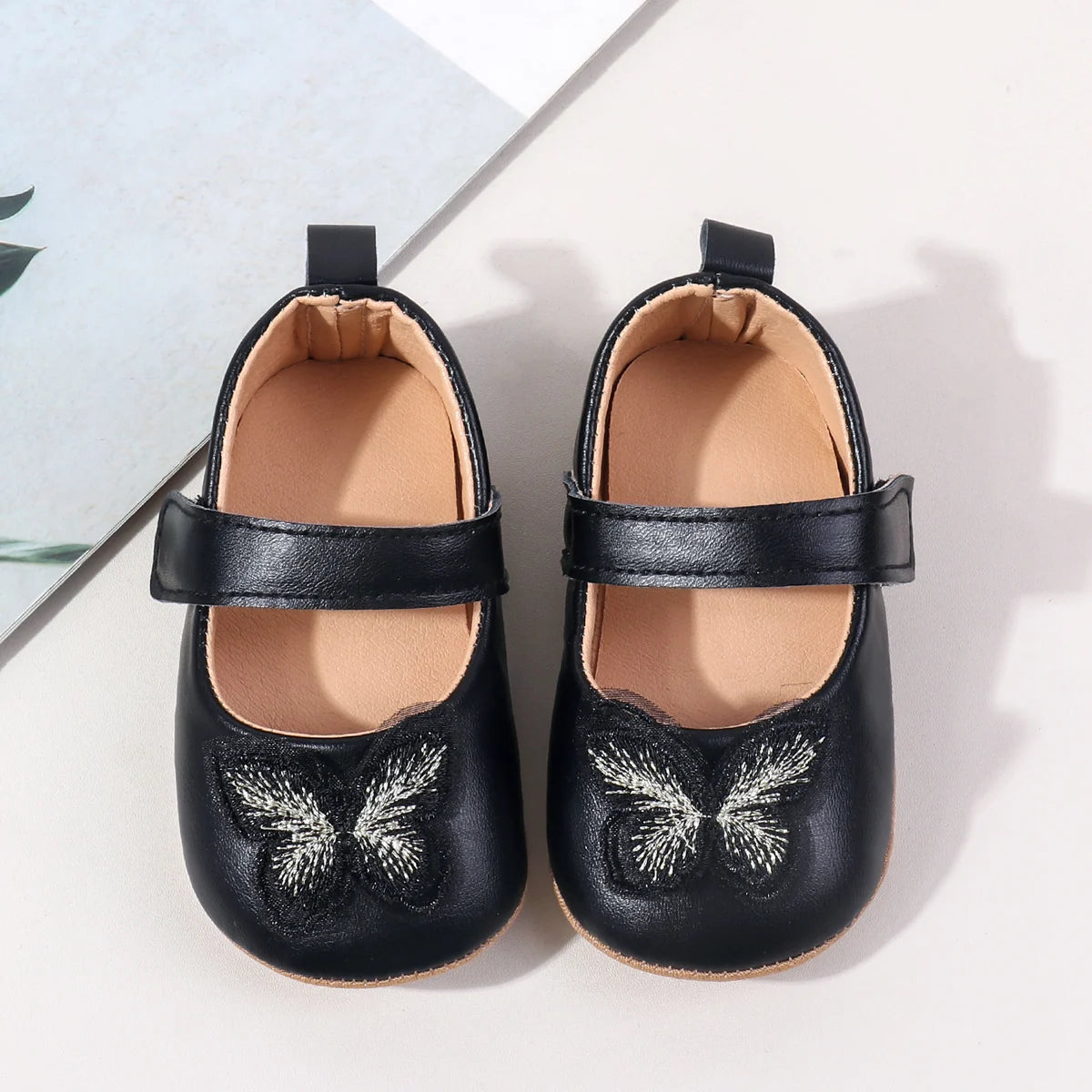 2025 Spring Autum Baby Girl Shoes Cute Bowknot High Quality PU and TPR Sole Anti-slip Toddler For 0-18M Prewalking Baby Shoes
