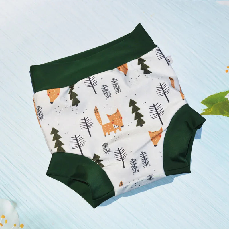 Eezkoala Leakproof Swimming Diaper Newborn High Waist Nappies Washable Sunproof Swimwear