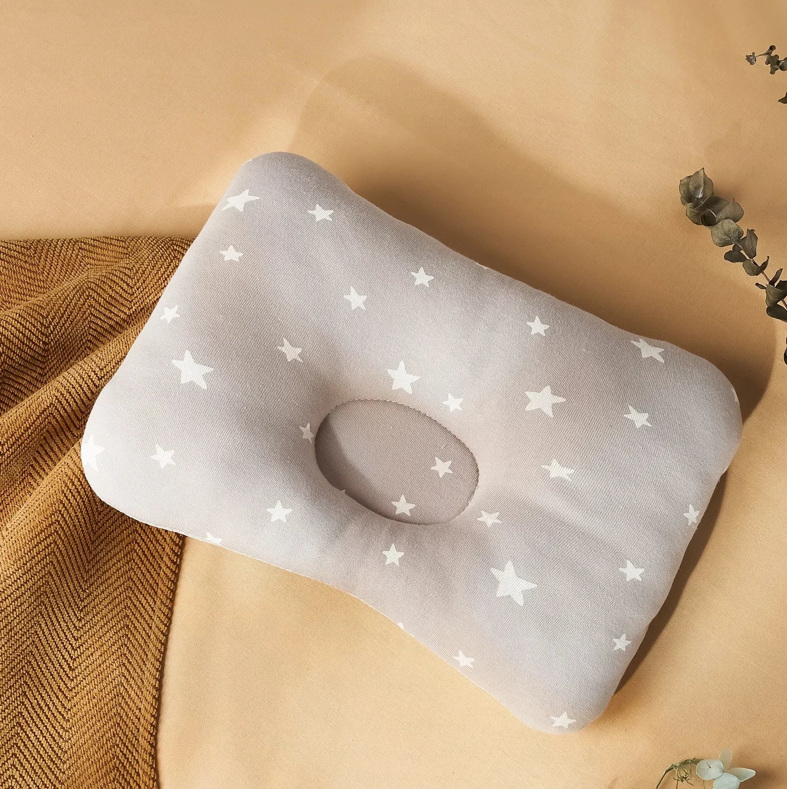 INSULAR Infant Head Pillow For Babies Baby Design Breathable Cotton Cushion Head Support