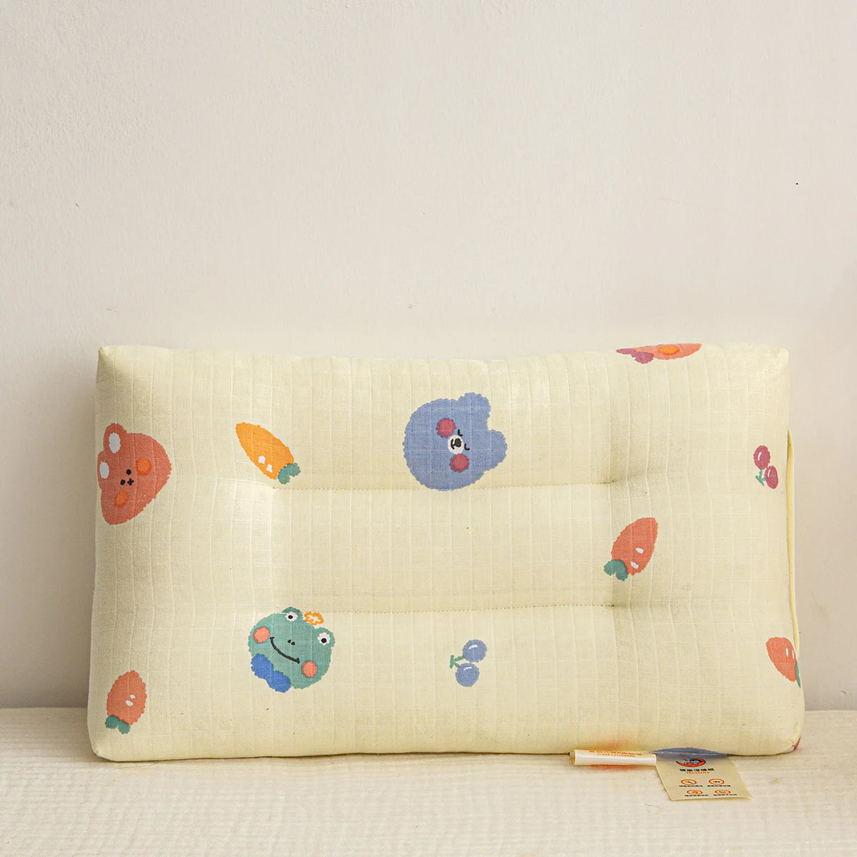 Kids Cartoon Pillow For Neck Support Double Layer Cotton Yarn Model Dly Newborn Baby Bedding