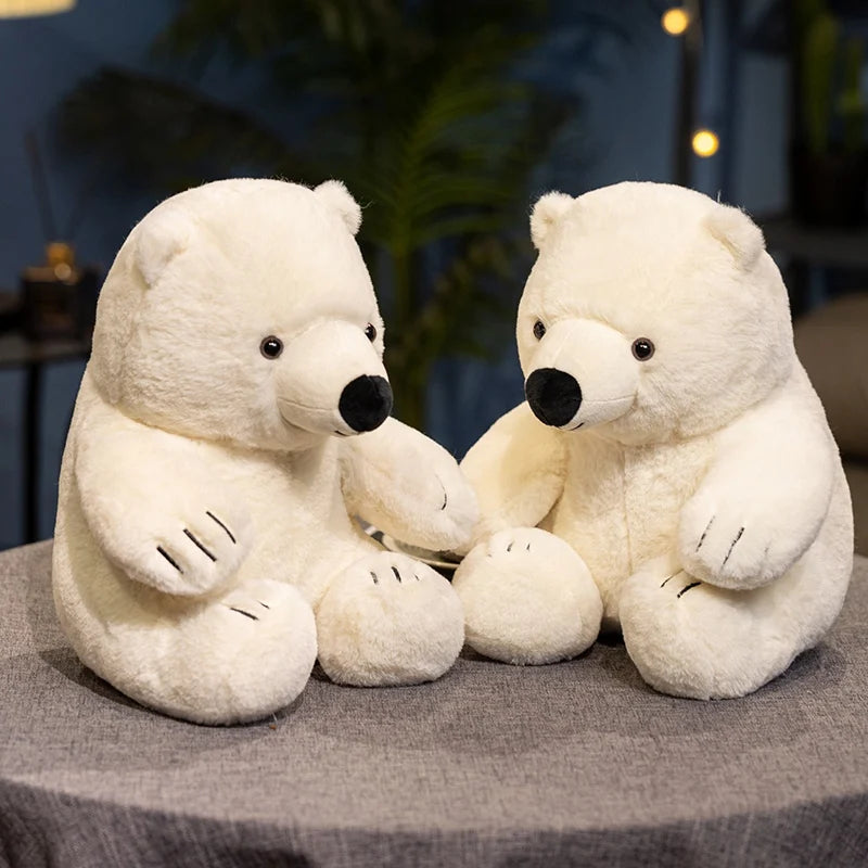 Hot 30cm Imitation White Bear Plush Toys Soft Catoon Stuffed Dolls Kawaii Animals Plush Toys Girls Boys Companion Sleeping Toys