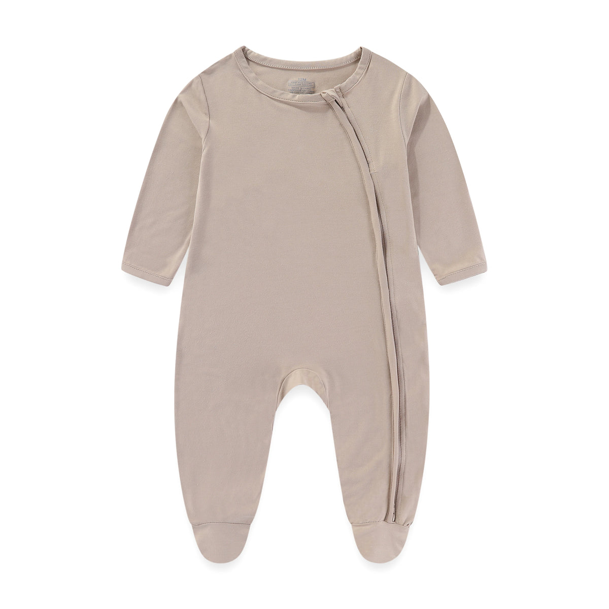 Four Seasons Baby Footed Jumpsuit Unisex Solid Color Zipper Romper For Newborns Soft Clothes FS01