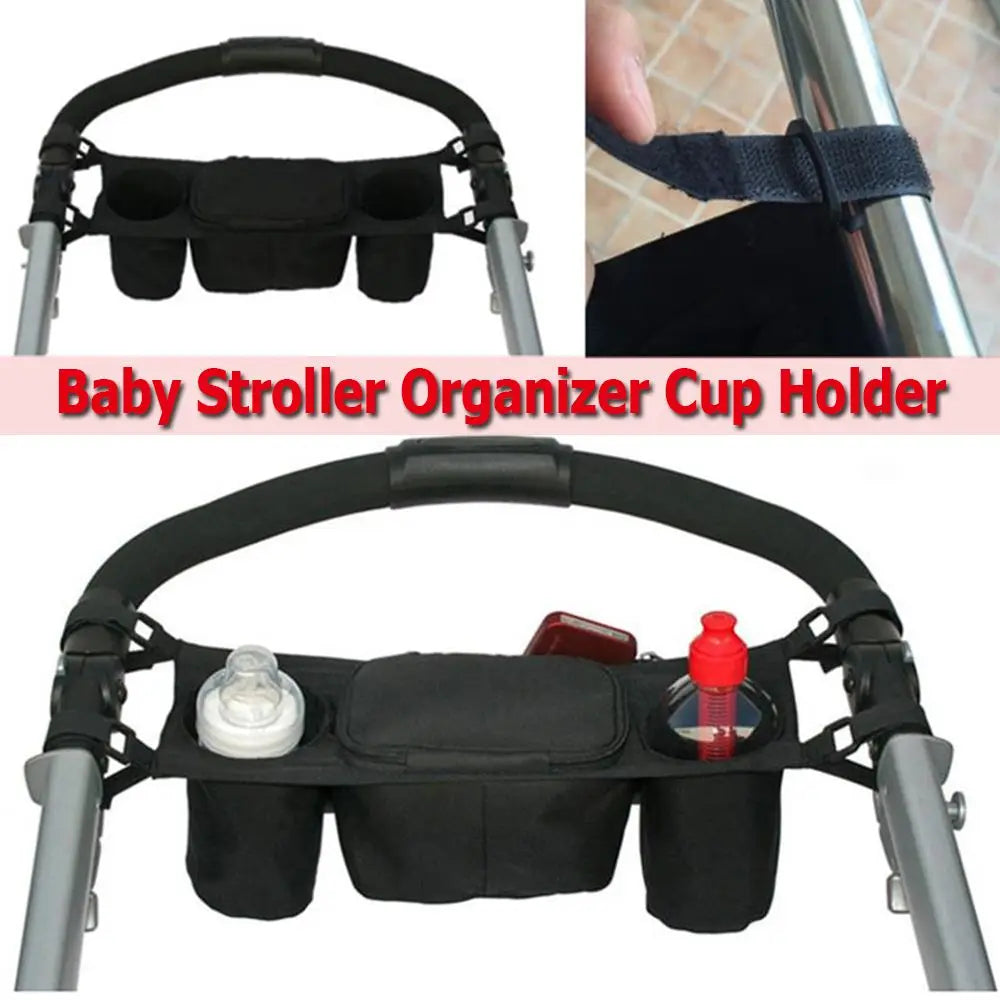 Wheelchair Storage Bag Stroller Accessories Baby Stroller Organizer Baby Pram Bottle Cup Holder Carriage Bag Infant Nappy Bags