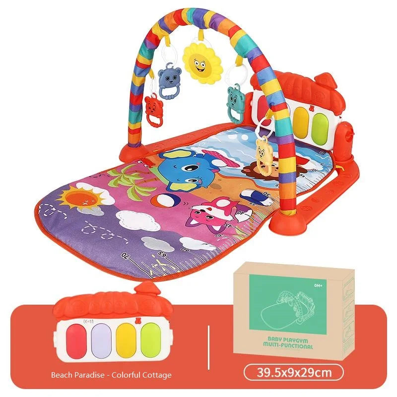 0-36M Baby Foot Piano Fitness Stand Music Play Gym for Newborns and Toddlers Pedal Game Pad