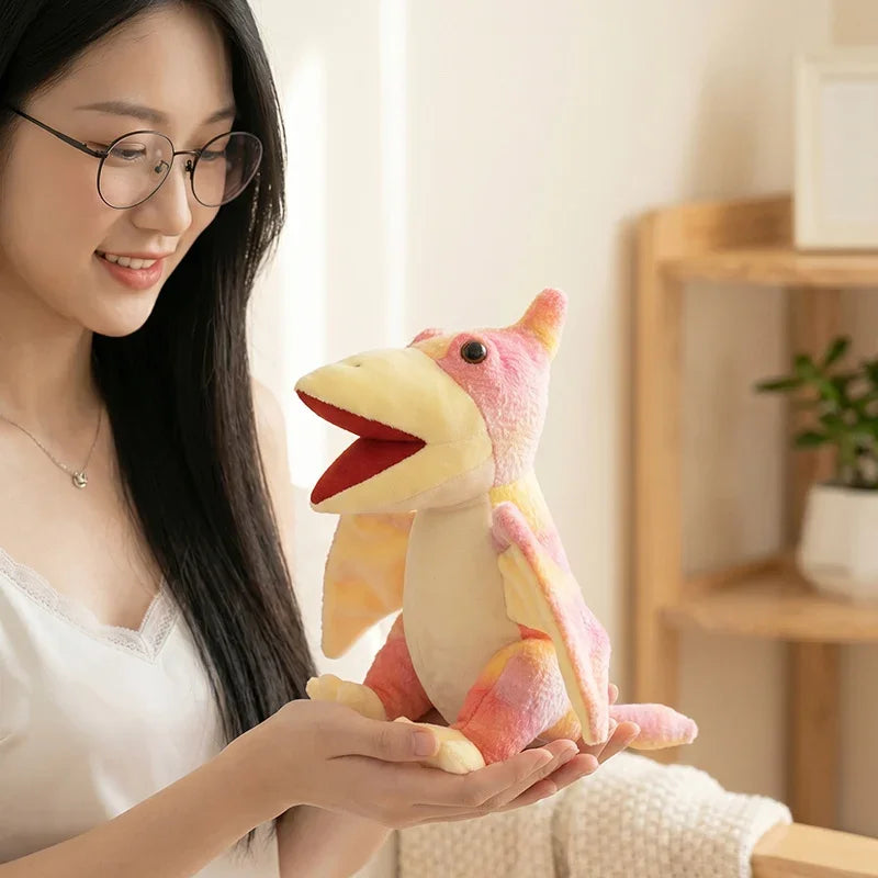 25cm Simulation Dinosaur Plush Toy Lifelike Triceratops Ankylosaur Stegosaur T-rex Pterosaur Dragon Doll Cartoon Soft Kids Gift