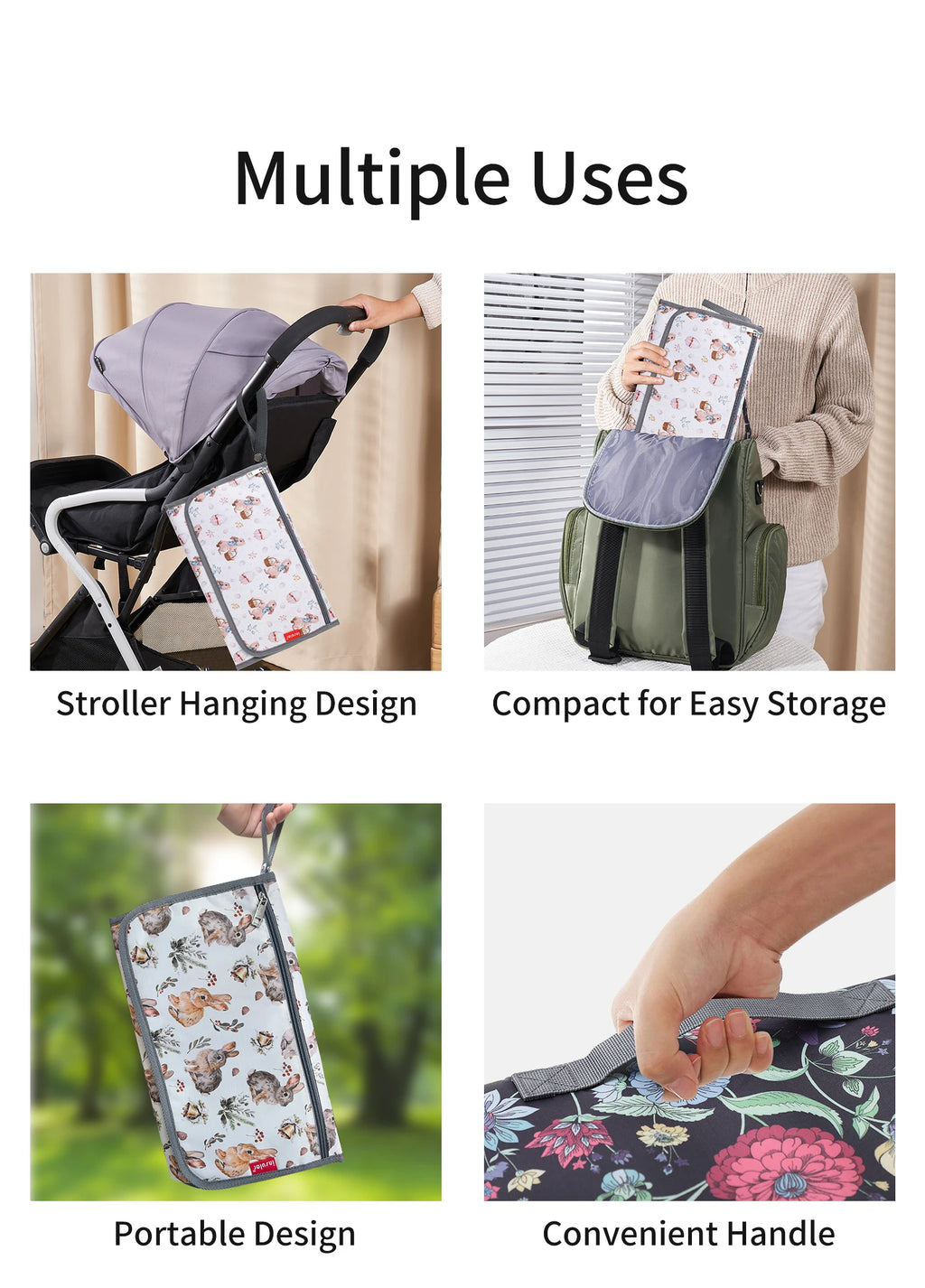 INSULAR Baby Nappy Changing Cushion Fordable Storage Bags Waterproof Kids Washable Mattress Mother-Infant Care Products