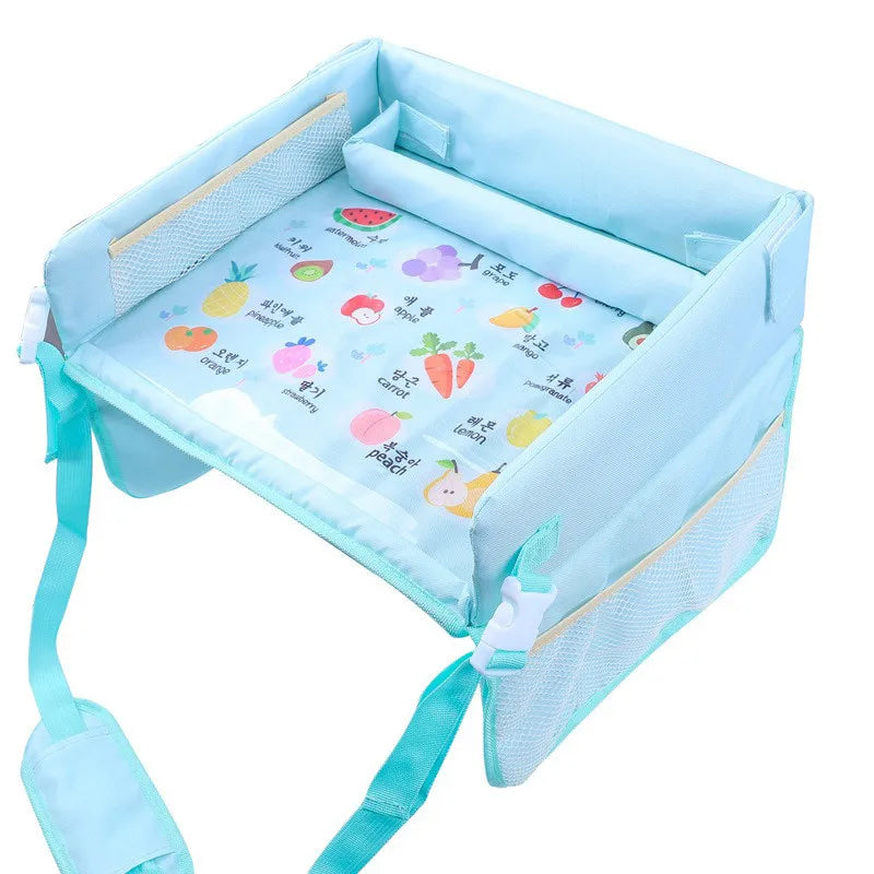 Organizer Tray Foldable for Car Child Safety Seat Stroller Kids Toy Food Cup Holder Desk Waterproof Baby Car Seat Organizer