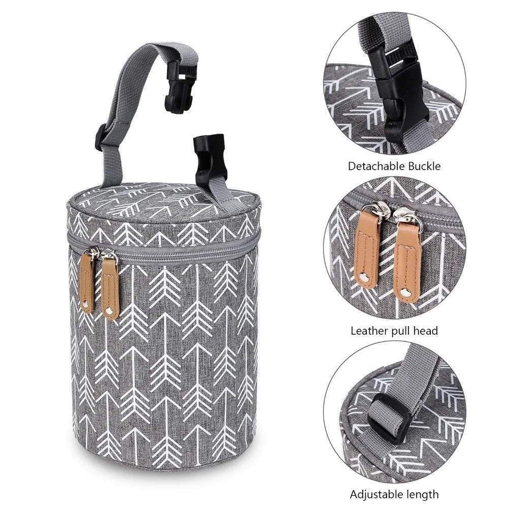 Thermal Insulation Stroller Hanging Bag Hanging Design Large Capacity Insulated Breastmilk Cooler Bag Travel Carrier Waterproof