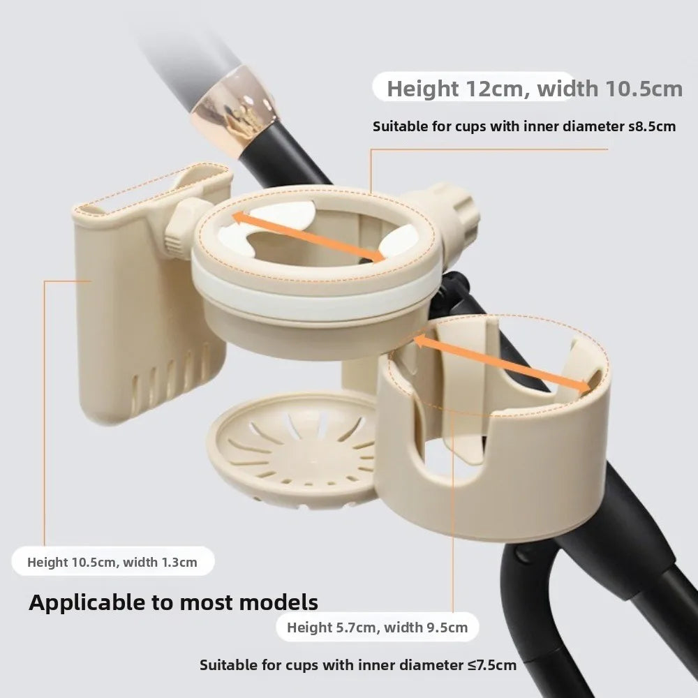 Large Caliber Baby Stroller Cup Holder Adjustable Easy To Install Kids Cup Stand Anti-slip Phone Holder