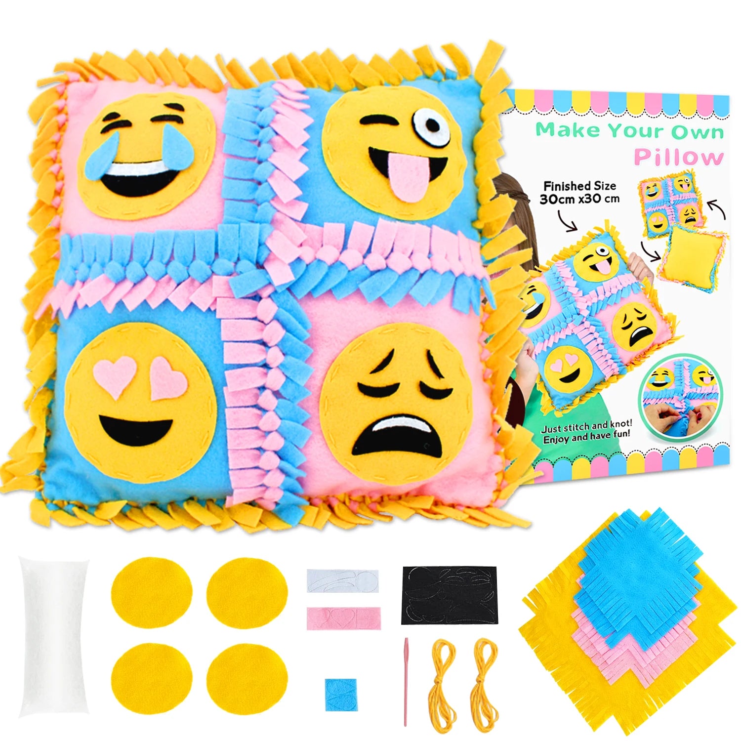 5 pcs DIY Sewing Fabrics Unicorn Crafts Felt Kit for Kids DIY Craft Supplies Kits Sets Gifts for Kids Adults Boy Teenager Girls