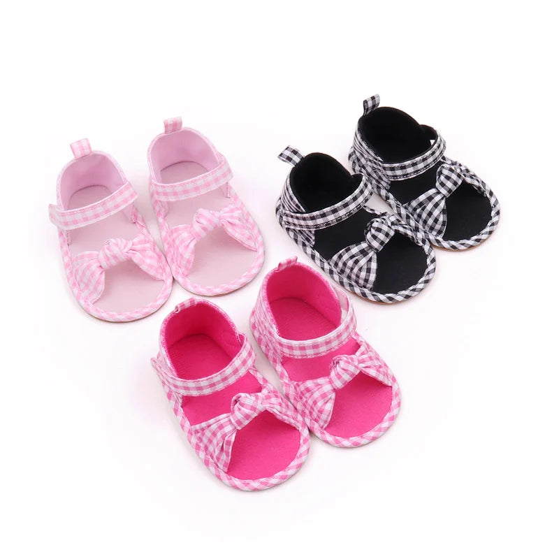 2025 Hot Summer Baby Girls First Walking Toddler Shoes With High Quality TPR Sole Beautiful Design For 0-18M Baby Girls Shoes